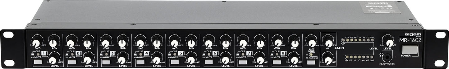 ALGAM AUDIO MR-1602 – Mixeur 8 canaux stéréo rackable 1U