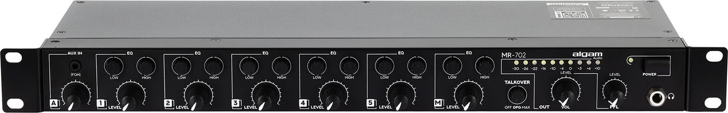 ALGAM AUDIO MR-702 – Mixeur rackable 7 canaux 1U