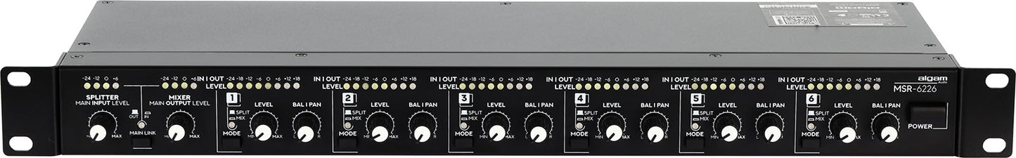 ALGAM AUDIO MSR-6226 – Mixeur 6-en-2 / Splitter 2-en-6 rackable