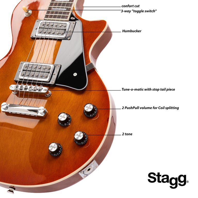 GUITARE ÉLECTRIQUE STAGG SEL-STD-VSB – SÉRIE STANDARD « L »