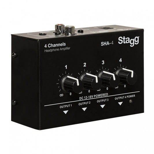 AMPLIFICATEUR DE CASQUE STÉRÉO 4 CANAUX STAGG SHA-4