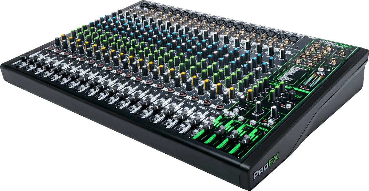 TABLE DE MIXAGE USB 22 CANAUX + EFFETS MACKIE PROFX22V3