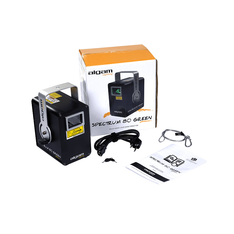 Laser d'Animation Monocouleur Vert 80 mW – ALGAM LIGHTING SPECTRUM80GREEN