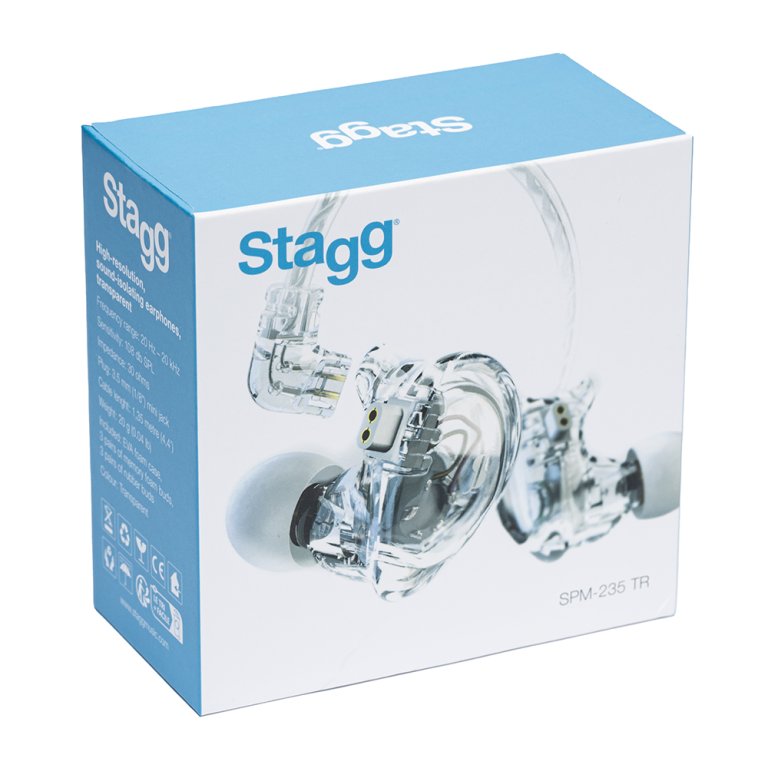 ÉCOUTEURS HAUTE RÉSOLUTION À ISOLATION ACOUSTIQUE TRANSPARENTS SPM-235 TR