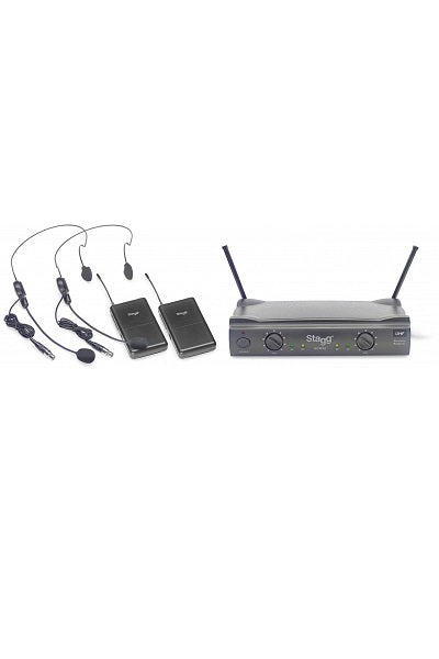 Système de micros-casques sans fil UHF True Diversity 2 canaux SUW 50 HH EG EU