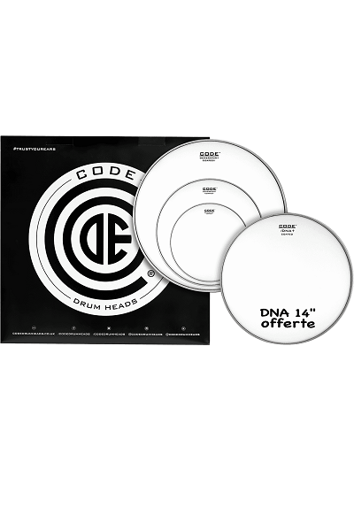 Pack Peaux de Toms Batterie Double Pli Generator Sablées Rock – 10" 12" 16" + 14" Offerte CODE DRUMHEADS TGENCTDR - SOLDES