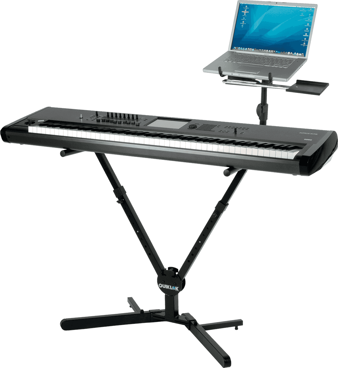 QUIK LOK QLY40 – Stand clavier en Y réglable 730 à 940 mm (NOIR)