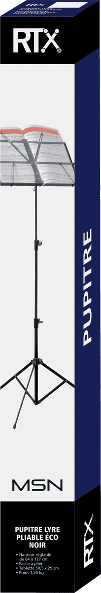 RTX MSN – Pupitre lyre pliable noir éco