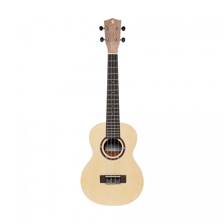 Ukulélé ténor traditionnel avec table en épicéa et housse en nylon noir STAGG UT-30 SPRUCE