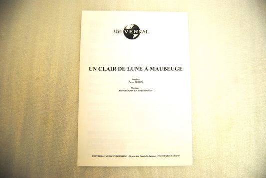 Partition un clair de lune a maubeuge - piano chant - OCCASION