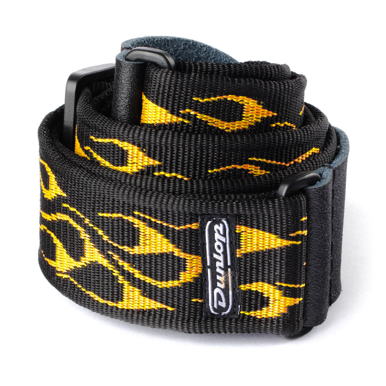 Courroie guitare DUNLOP Standard Flammé jaune D38-11OY