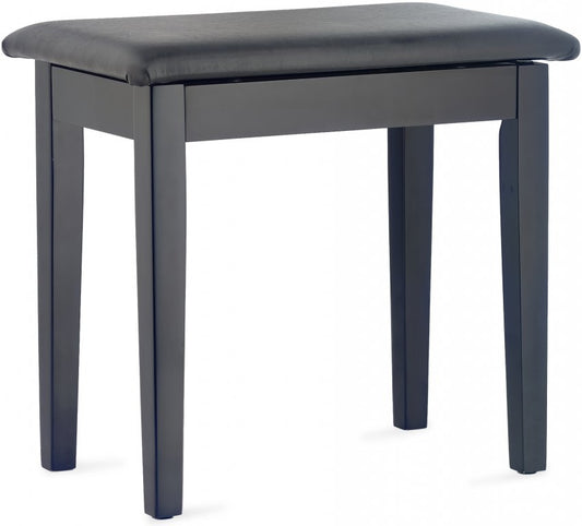 BANQUETTE DE PIANO NOIRE MATE AVEC COMPARTIMENT À PARTITIONS STAGG PBF23 BKM SBK