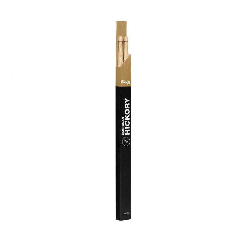 PAIRE DE BAGUETTES STAGG SÉRIE V – 7A – HICKORY – OLIVE BOIS