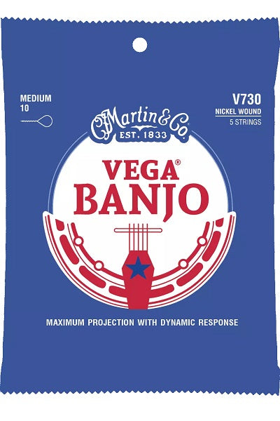JEU DE CORDES BANJO 5 cordes MEDIUM MARTIN - VEGA V730